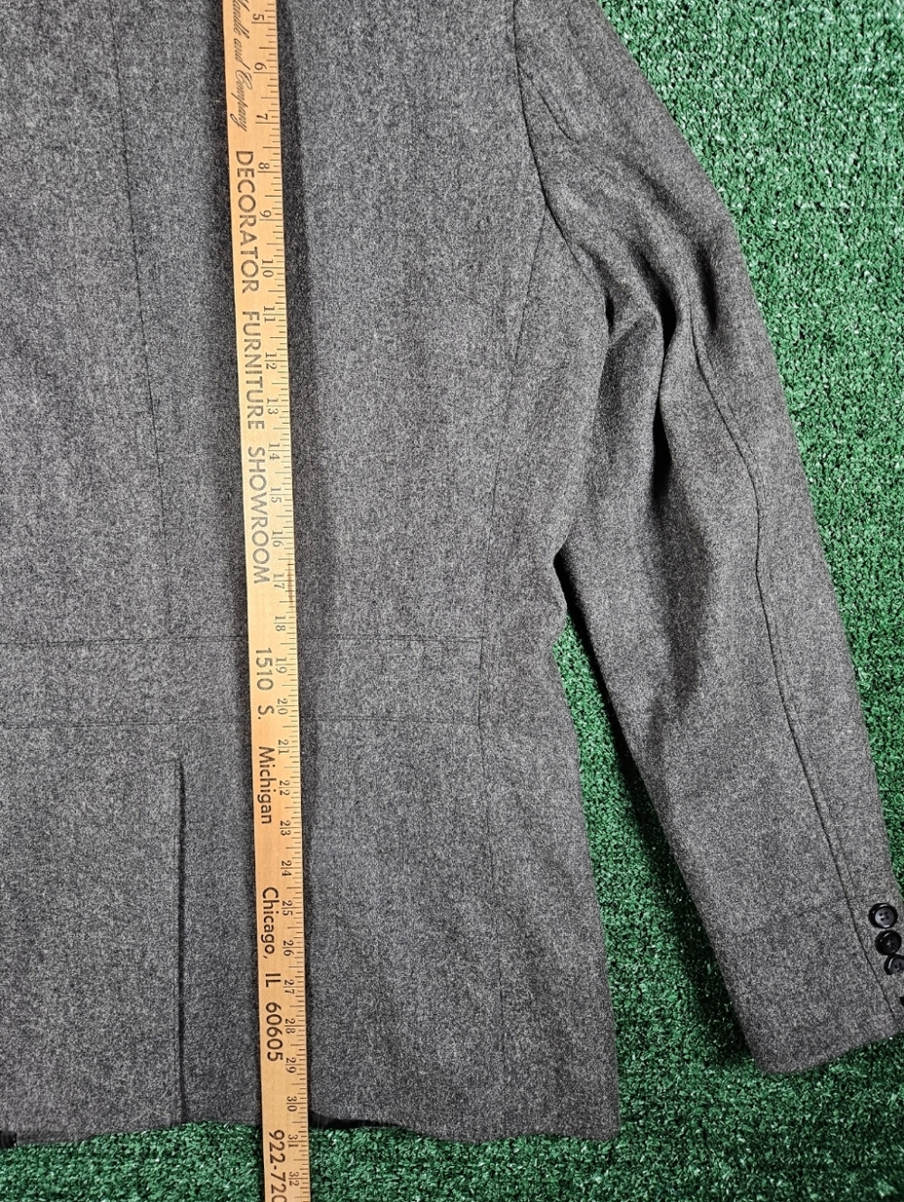 H&M Gray Wool Blend Field Jacket / Mens Size US 42R / Color - Dark Gray - Picture 4 of 12